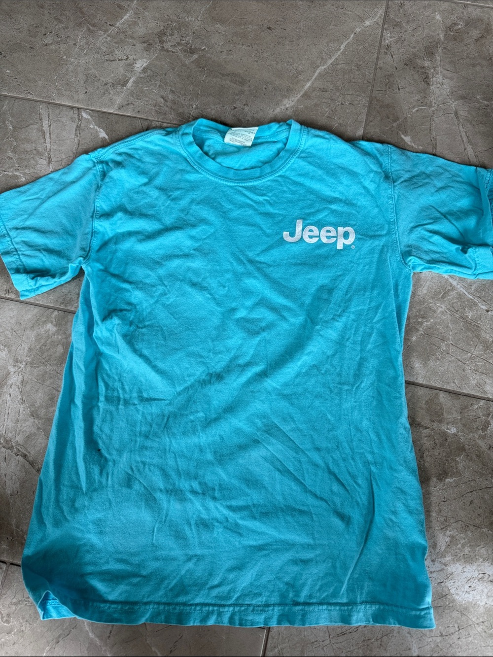 Jeep Short-Sleeve Logo Tee in Teal Blue